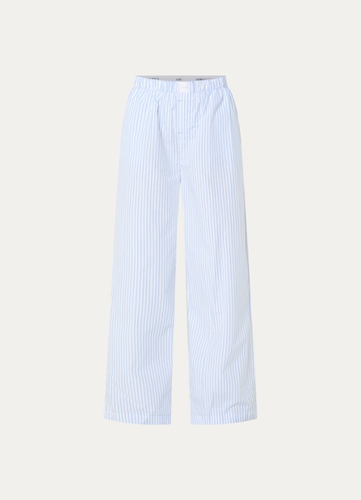 Calvin Klein Pyjamabroek met logoband - voorkant 3 lichtblauw