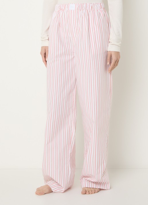 Calvin Klein Pyjamabroek met logoband - detail abrikoos