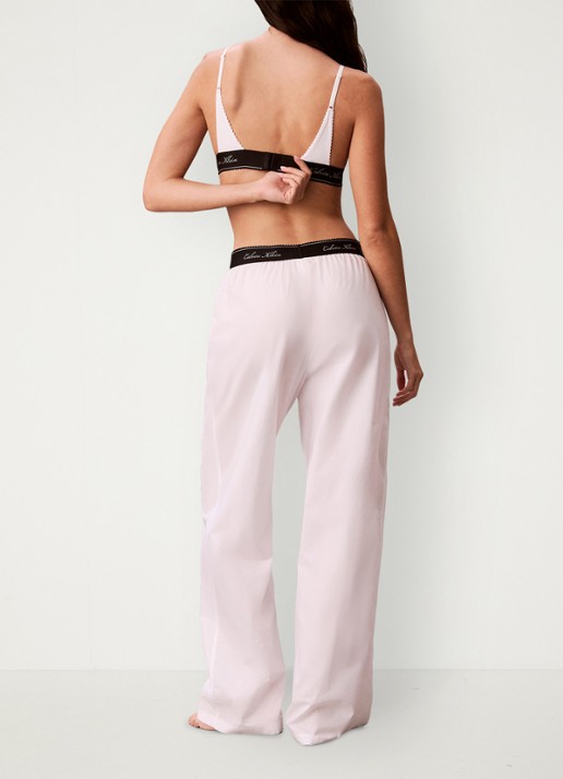 Calvin Klein Pyjamabroek met logoband - achterkant lichtroze