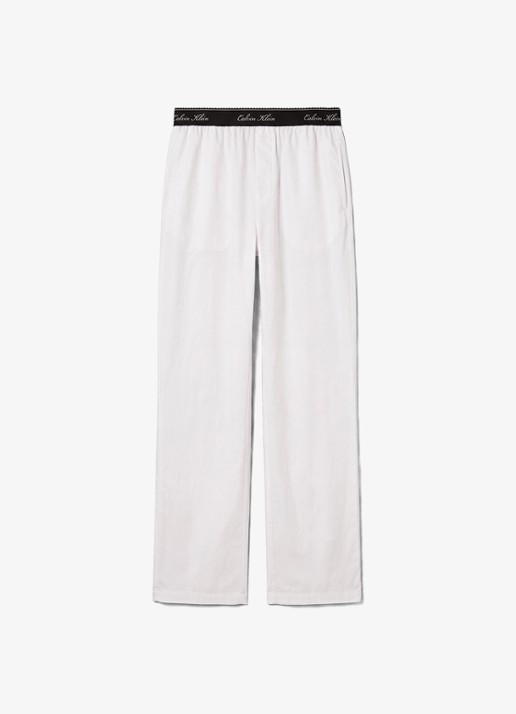 Calvin Klein Pyjamabroek met logoband - voorkant 2 lichtroze