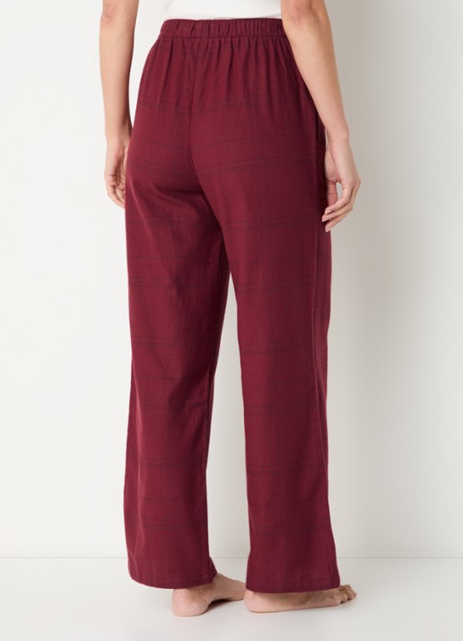 Calvin Klein Pyjamabroek met ruitdessin - achterkant donkerrood