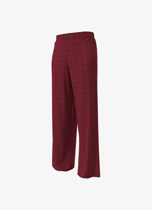 Calvin Klein Pyjamaset met ruitdessin 2-delig - detail 2 bordeauxrood