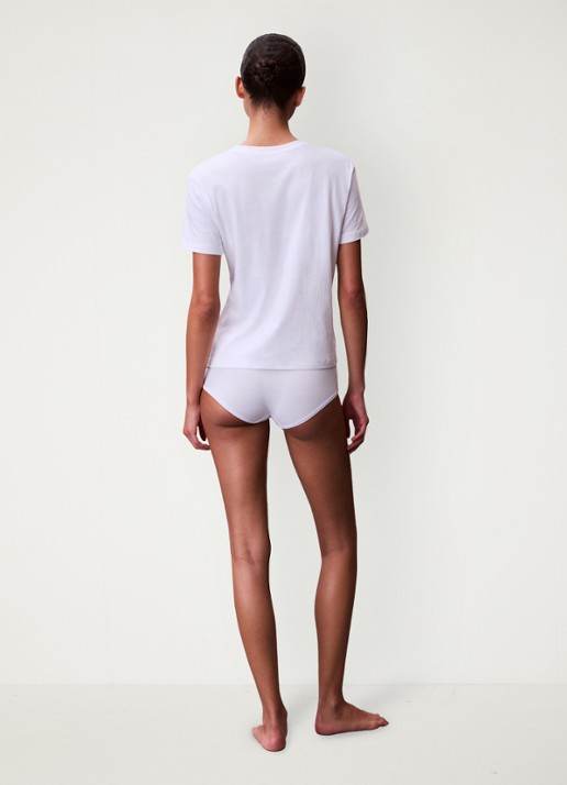 Calvin Klein Pyjamatop met logoborduring - achterkant 8 wit