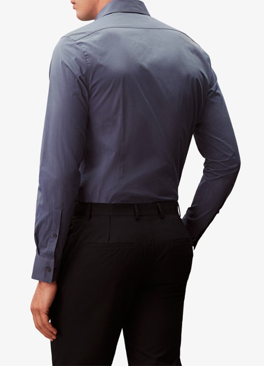Calvin Klein Regular fit overhemd met stretch - achterkant 7 blauw