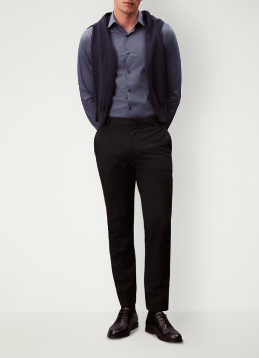 Calvin Klein Regular fit overhemd met stretch - detail 3 blauw