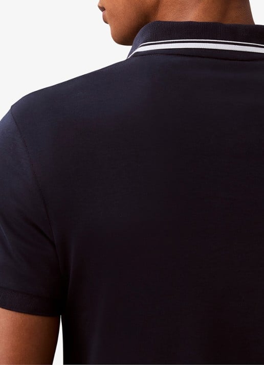Calvin Klein Regular fit polo met halve rits - detail 2 dark sapphire-cef