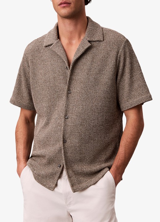 Calvin Klein Regular fit polo met structuur