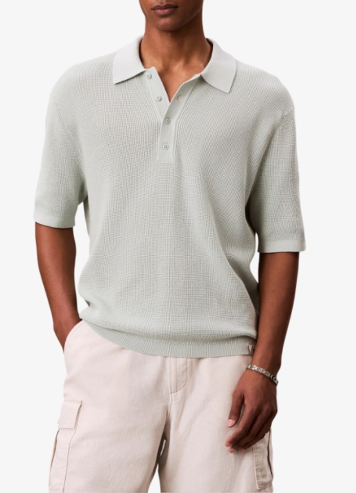 Calvin Klein Regular fit polo met structuur
