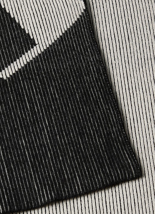 Calvin Klein Ribgebreide sjaal met logoprint 170 x 28 cm - detail 2 antraciet