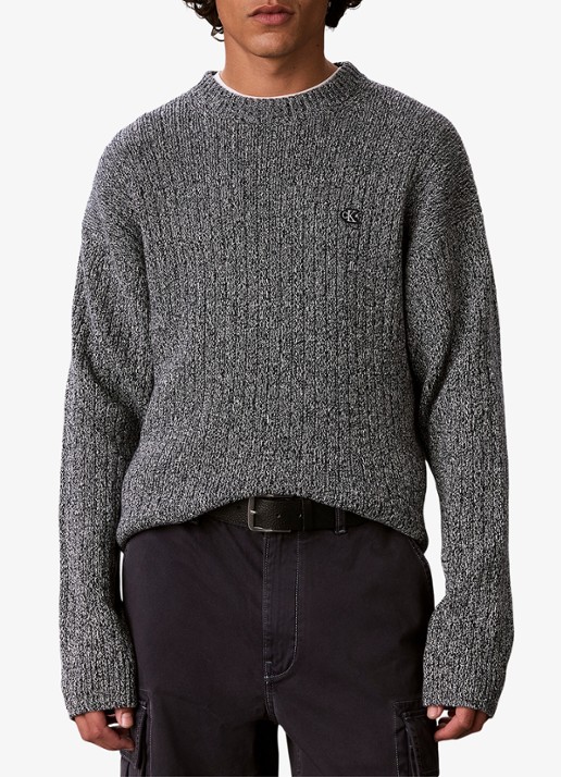 Calvin Klein Ribgebreide trui met logo