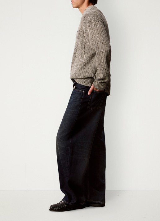 Calvin Klein Ribgebreide trui met logo - detail 4 olijfgroen