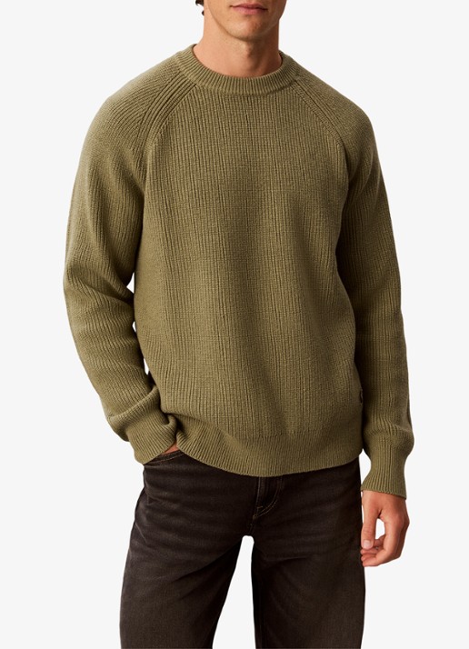 Calvin Klein Ribgebreide trui met logoborduring