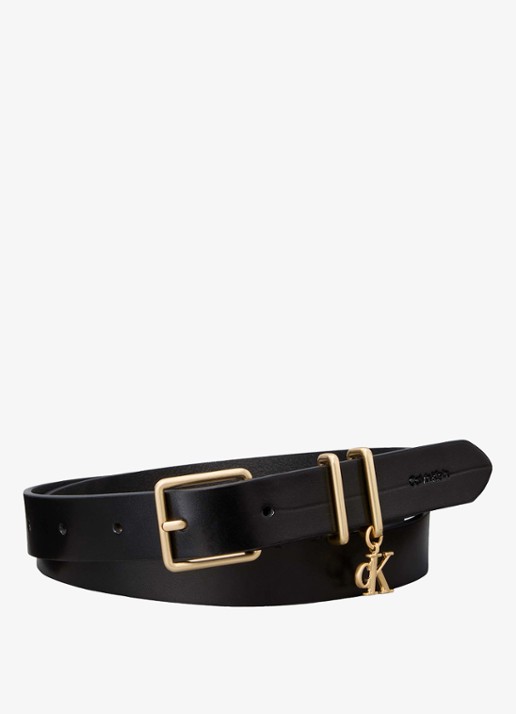 Calvin Klein Riem met hanger - voorkant 2 zwart