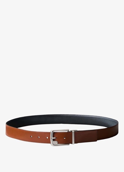 Calvin Klein Riem van leer - detail cognac