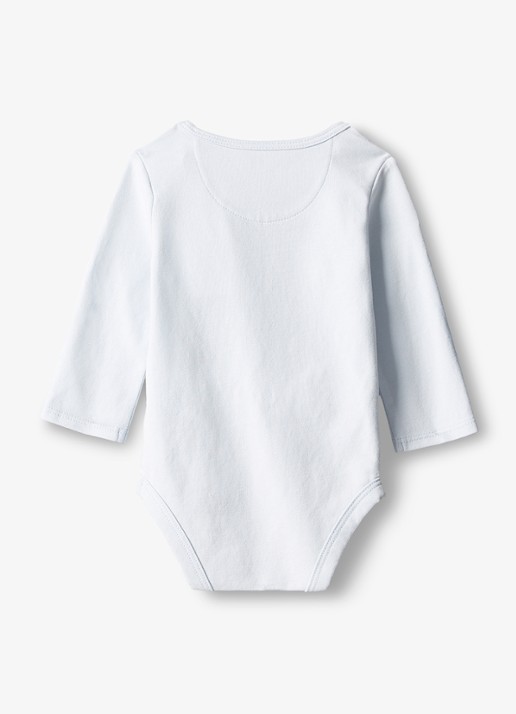 Calvin Klein Romper met logoprint - achterkant 2 lichtblauw