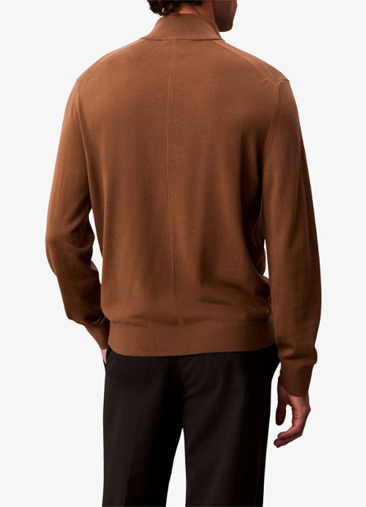 Calvin Klein Schipperstrui van wol met halve rits - achterkant 7 thrush-041