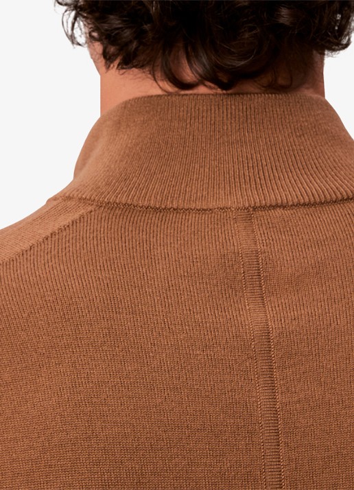Calvin Klein Schipperstrui van wol met halve rits - detail 4 thrush-041