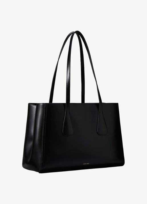 Calvin Klein Schoudertas met logo - achterkant 5 zwart