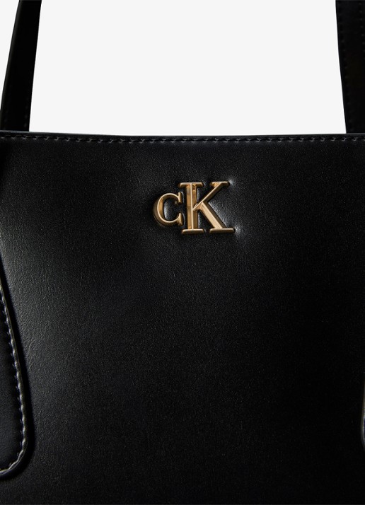 Calvin Klein Schoudertas met logo - detail 4 zwart