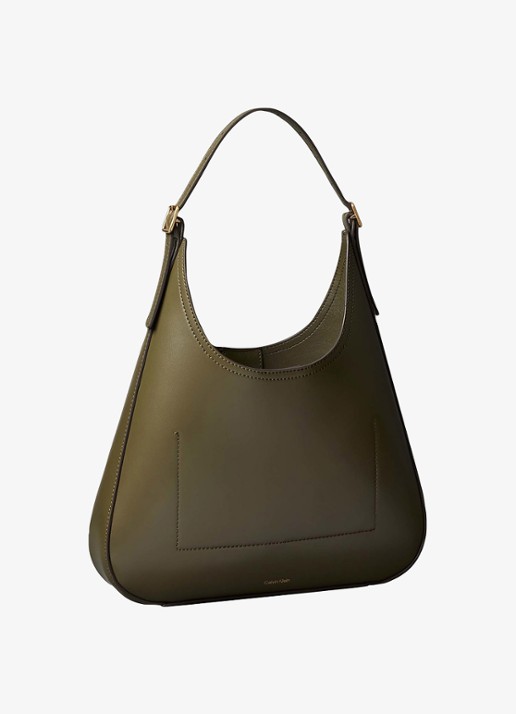 Calvin Klein Schoudertas met logo - achterkant 2 olijfgroen