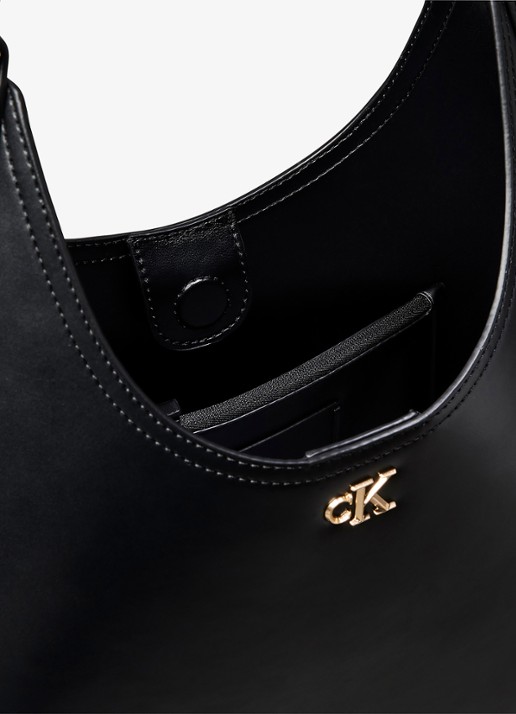 Calvin Klein Schoudertas met logo - detail 2 zwart