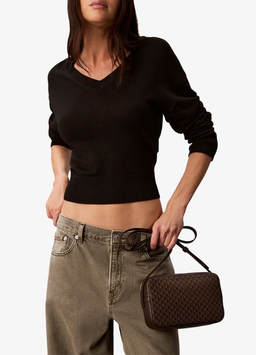 Calvin Klein Schoudertas met logoprint - detail delicioso/acorn  aop-vl7