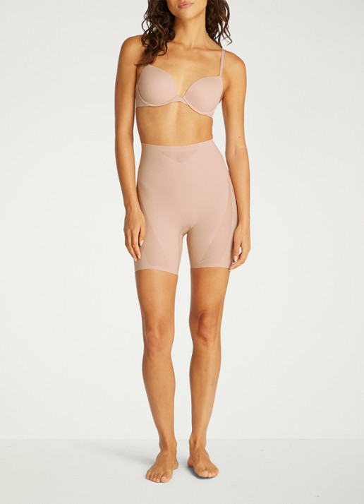 Calvin Klein Sculpt corrigerende short - voorkant 2 beige