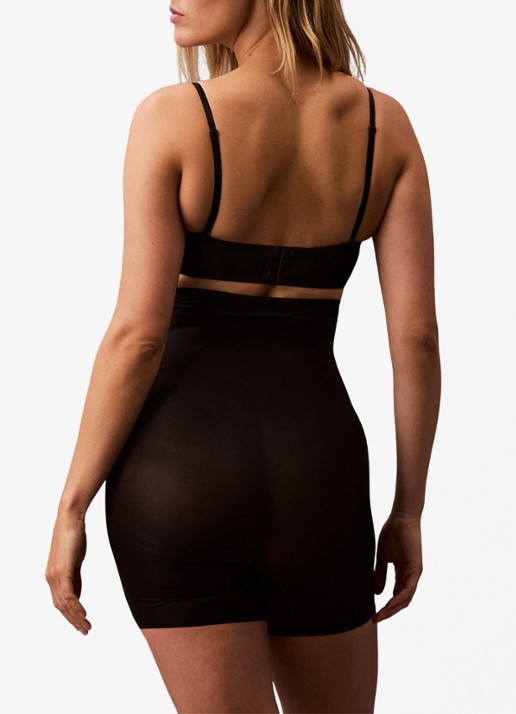 Calvin Klein Secure Sculpt high waisted corrigerende short - achterkant zwart