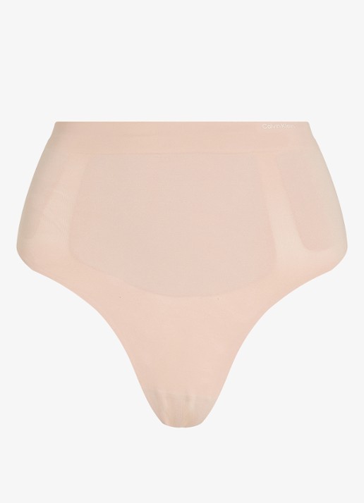 Calvin Klein Secure Sculpt high waisted corrigerende slip - voorkant 2 beige