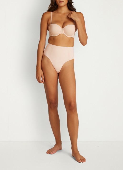 Calvin Klein Secure Sculpt high waisted corrigerende slip - voorkant 3 beige