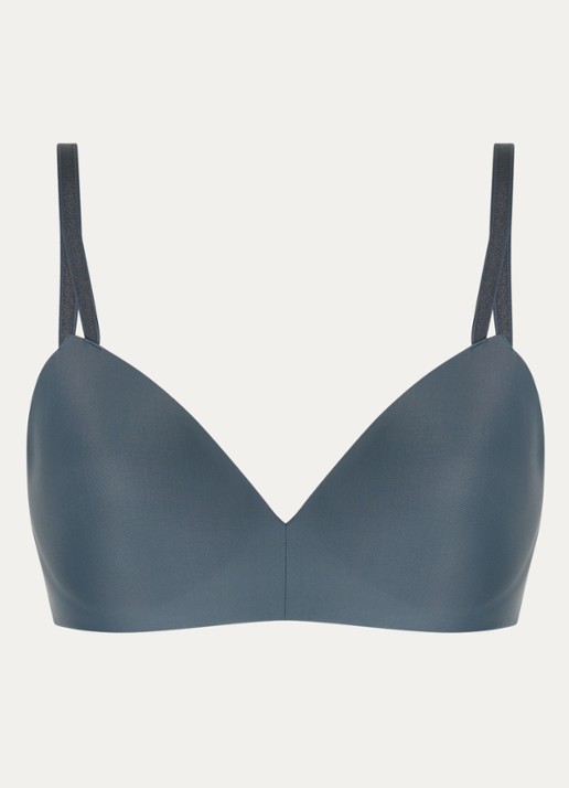 Calvin Klein Seductive Comfort beugelloze demi bh - voorkant 5 antraciet