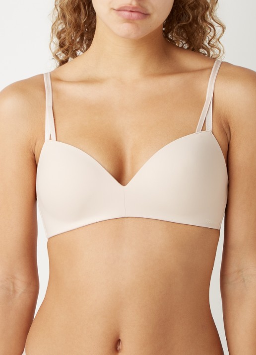 Calvin Klein Seductive Comfort beugelloze demi bh - detail 3 donkerbeige