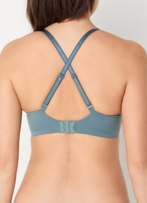 Calvin Klein Seductive Comfort push-up bh - detail 3 staalblauw