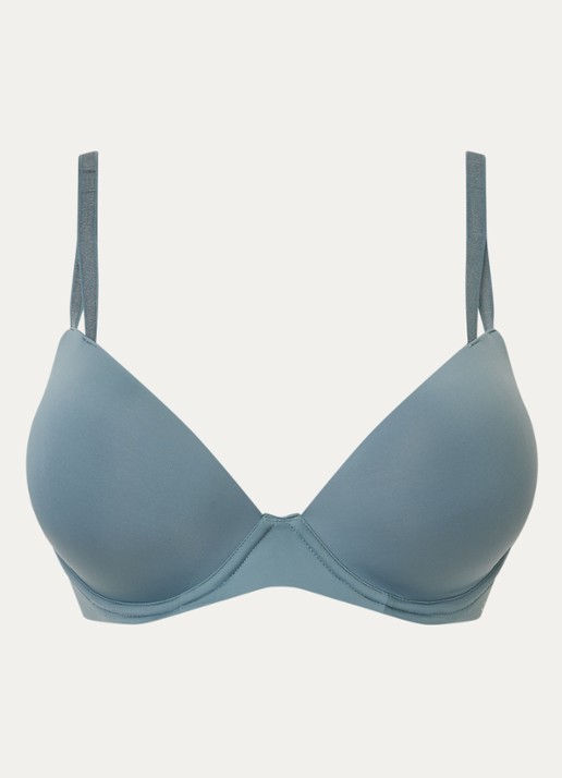 Calvin Klein Seductive Comfort push-up bh - voorkant 5 staalblauw