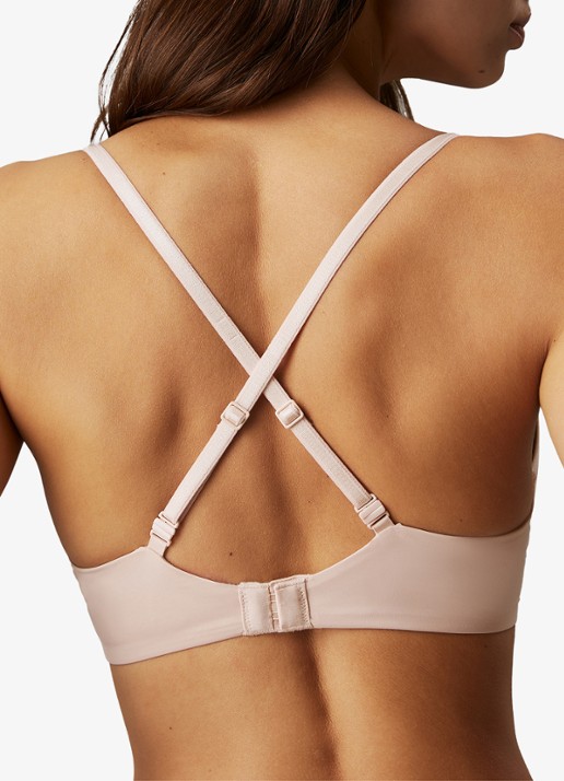 Calvin Klein Seductive Comfort push-up bh - achterkant beige