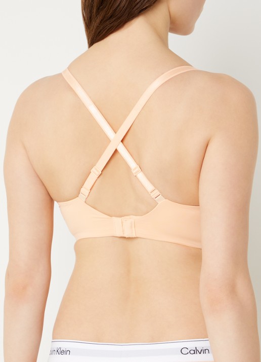 Calvin Klein Seductive Comfort push-up bh - detail 2 peach bliss-4rw / roze
