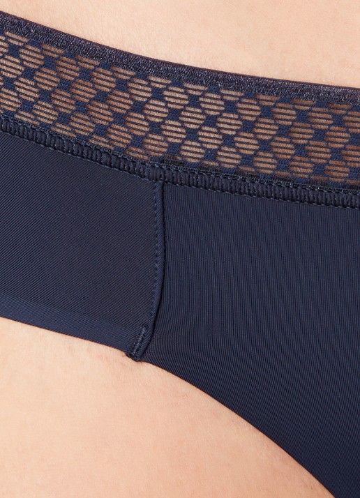 Calvin Klein Seductive Comfort slip met kant - detail 5 blauw