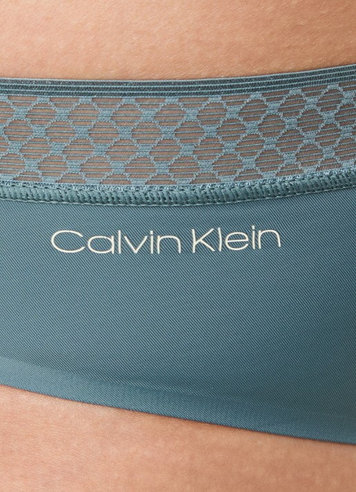 Calvin Klein Seductive Comfort slip met kant - detail 4 staalblauw