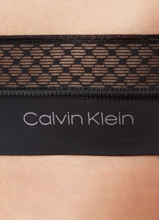 Calvin Klein Seductive Comfort string met kant - detail 3 zwart