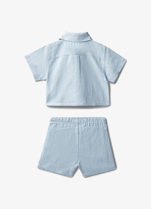 Calvin Klein Set van blouse en broek 2-delig - achterkant 2 blauw