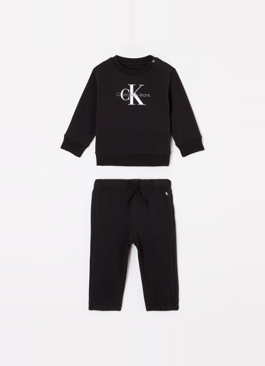 Calvin Klein Set van sweater en joggingbroek 2-delig - voorkant zwart