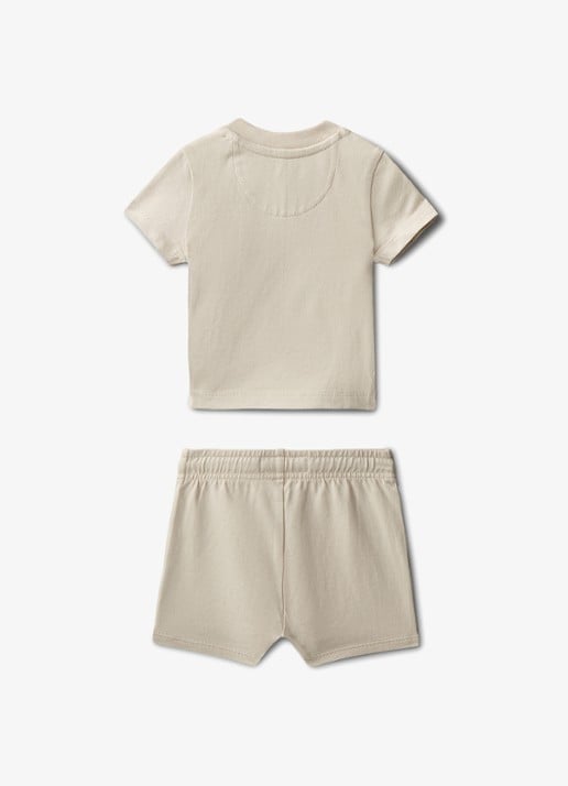 Calvin Klein Set van T-shirt en broek 2-delig - achterkant beige