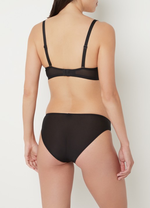 Calvin Klein Sheer Marquisette beugel bh - achterkant zwart