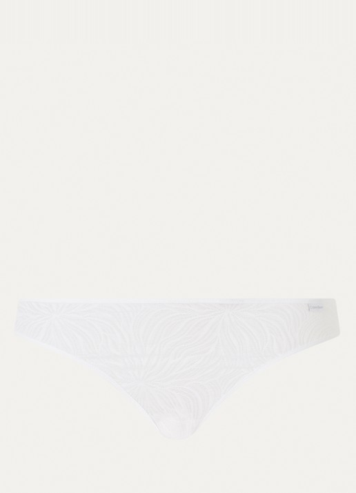 Calvin Klein Sheer Marquisette string van kant - voorkant 3 white / wit