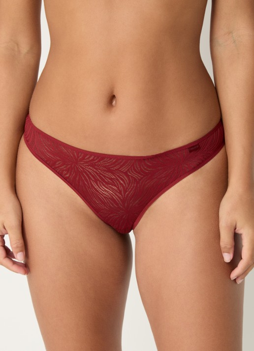 Calvin Klein Sheer Marquisette string van kant - detail 8 syrah / rood