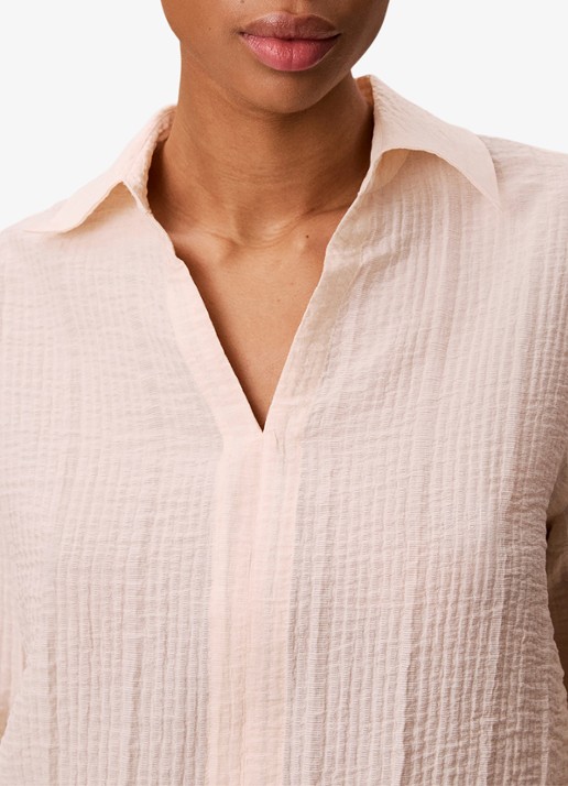 Calvin Klein Sheer tuniek met structuur - detail 2 creme