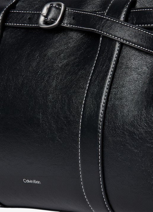 Calvin Klein Shopper met logo - detail 3 black-ub1 /  zwart