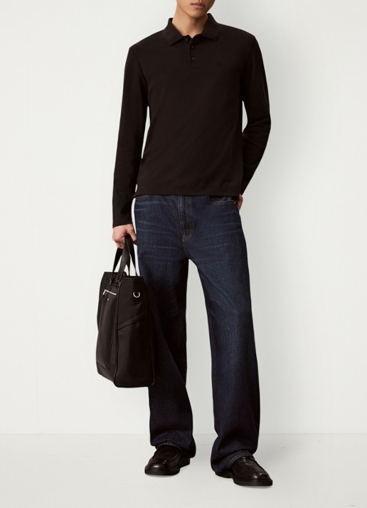Calvin Klein Shopper met logo - voorkant 2 zwart