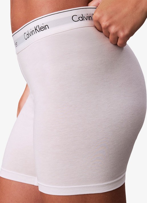 Calvin Klein Shorty met logoband  - detail 2 wit