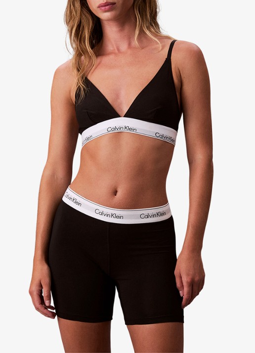 Calvin Klein Shorty met logoband  - voorkant 3 zwart